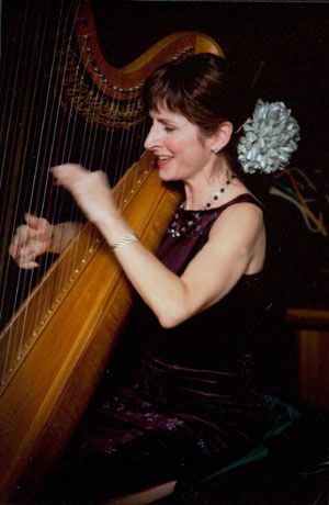 Stephanie at the harp