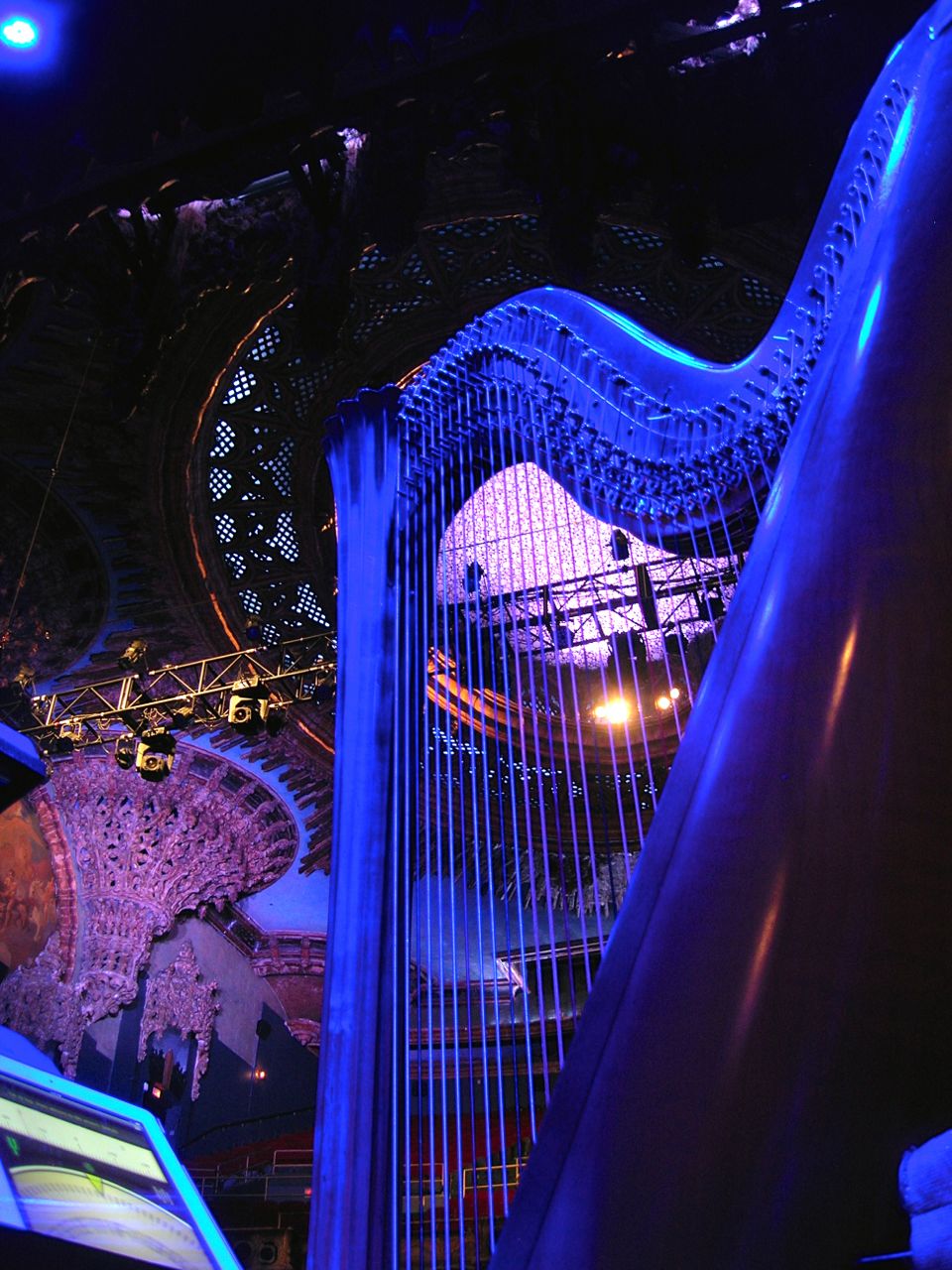 Harp onstage