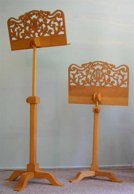 victorian style maple music stands