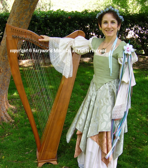 Stephanie Bennett with Dusty Strings 36 string harp