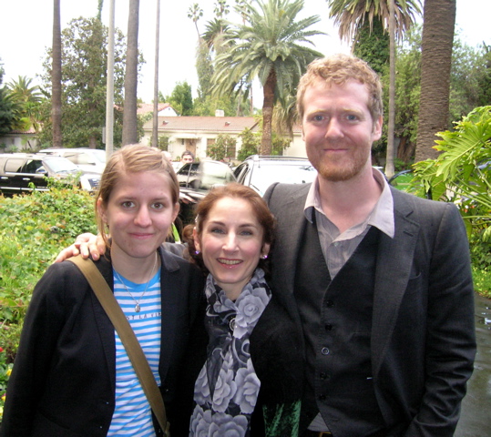 Stephanie Bennett (center) with Marketa Irglova and Glen Hansard.