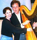 Stephanie Bennett at recording session with Sir Paul McCartney