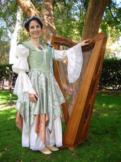 Stephanie with Celtic Harp