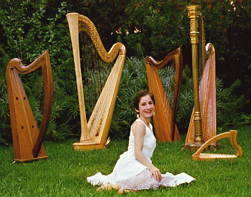 sitting in a forest of harps